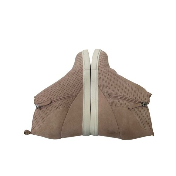 Linea Paolo Light Pastel Pink Perforated Felicia Wedge Platform Slip on Sneakers - Picture 10 of 14